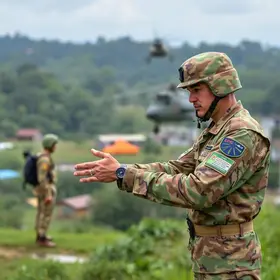Exército faz simulado de ajuda humanitária em Blumenau