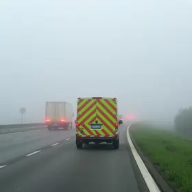trechos viários com neblina em Minas