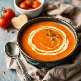 sopa cremosa de tomate