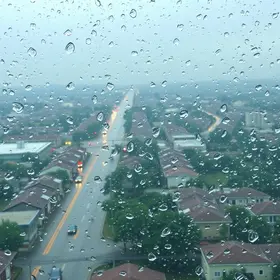 granizo e chuva forte